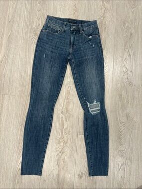 Lucky Brand Dark Blue Women's Distressed Skinny Jeans